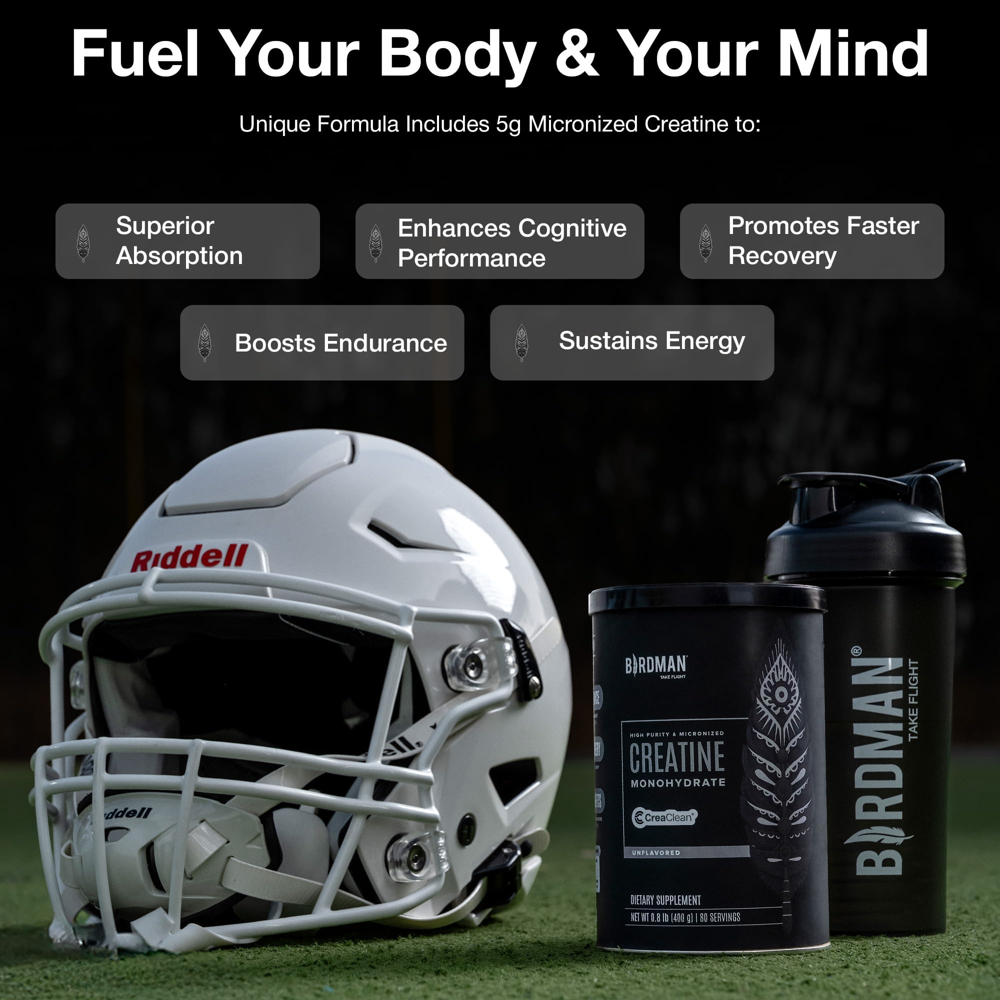 BIRDMAN Creatine Monohydrate Powder 363g lifestyle scene