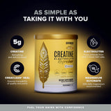 BIRDMAN Creatine Monohydrate scoop showing powder texture