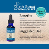 Birth Song Botanicals Good Night Herbal Sleep Tincture packaging