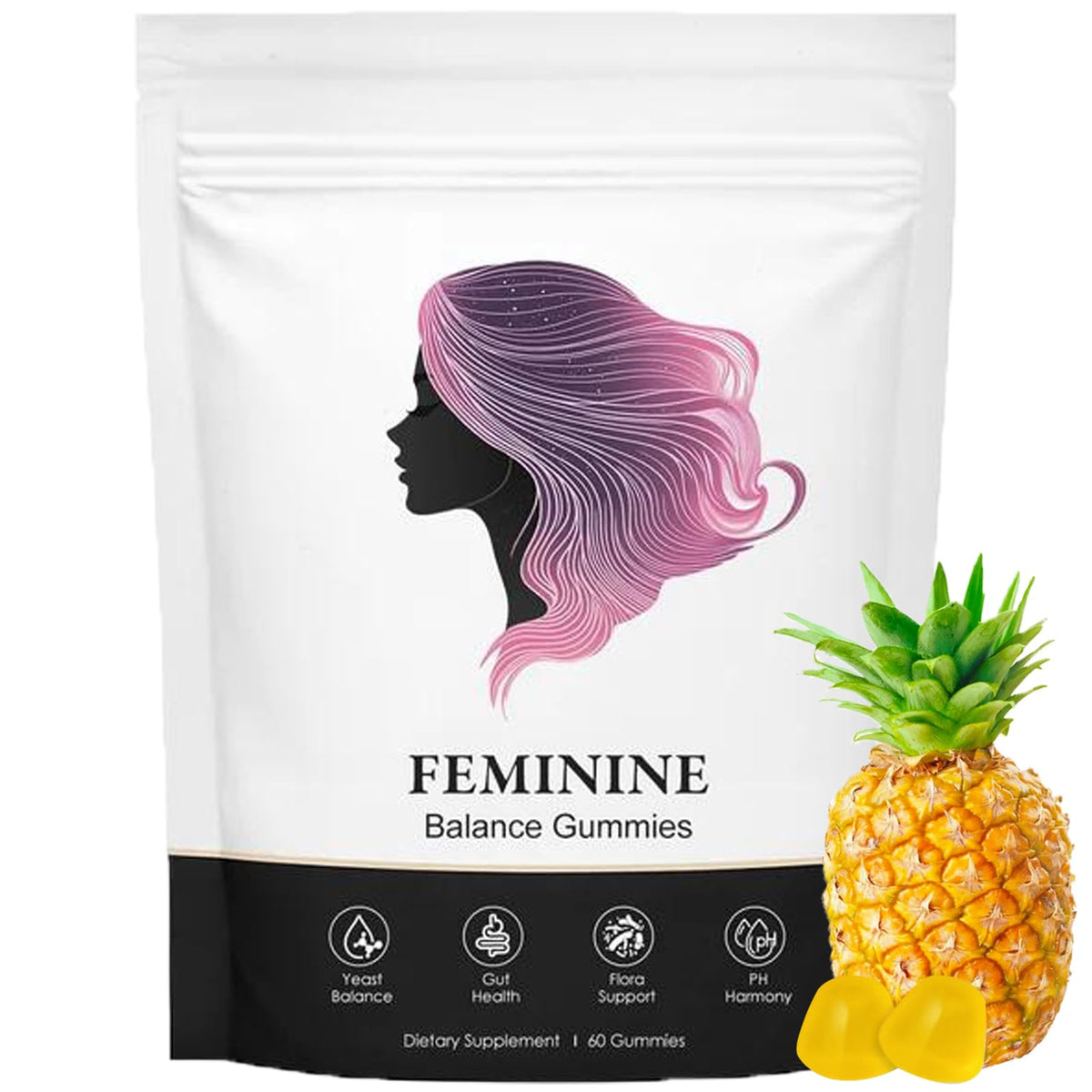 BIWQTY Women’s Probiotics Gummies front view with packaging