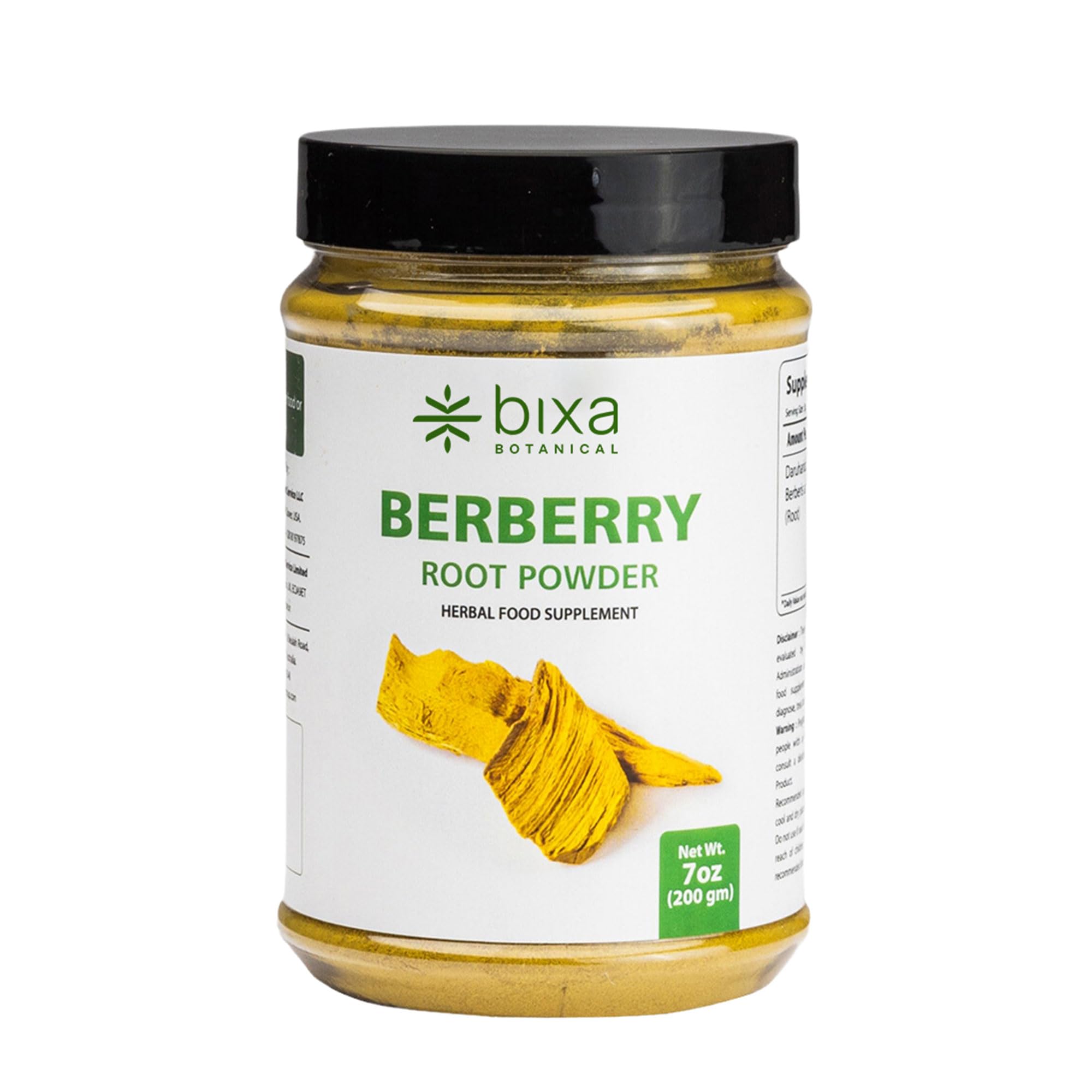 bixa BOTANICAL Berberry Root Powder 200g front view