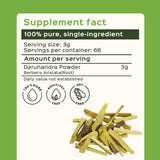 bixa BOTANICAL Berberry Root Powder back label close-up