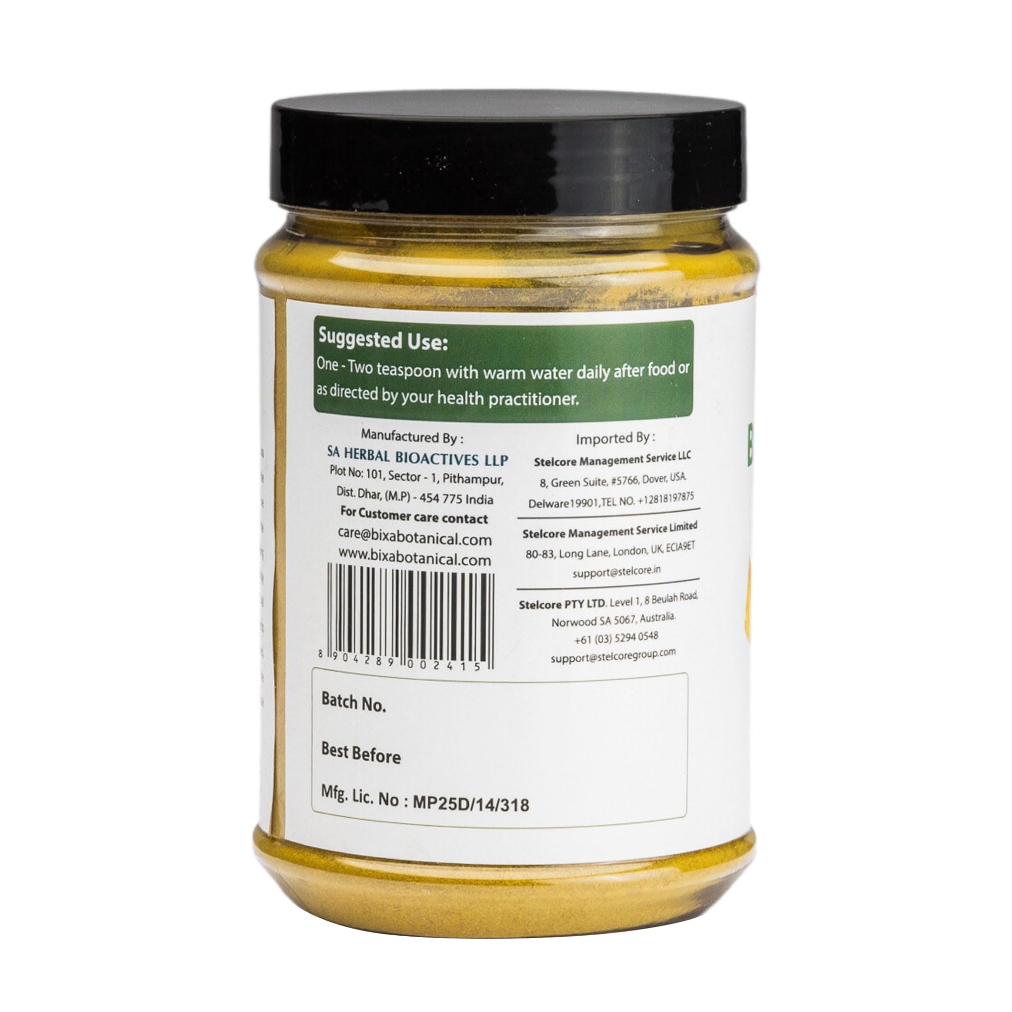bixa BOTANICAL Berberry Root Powder ingredients list