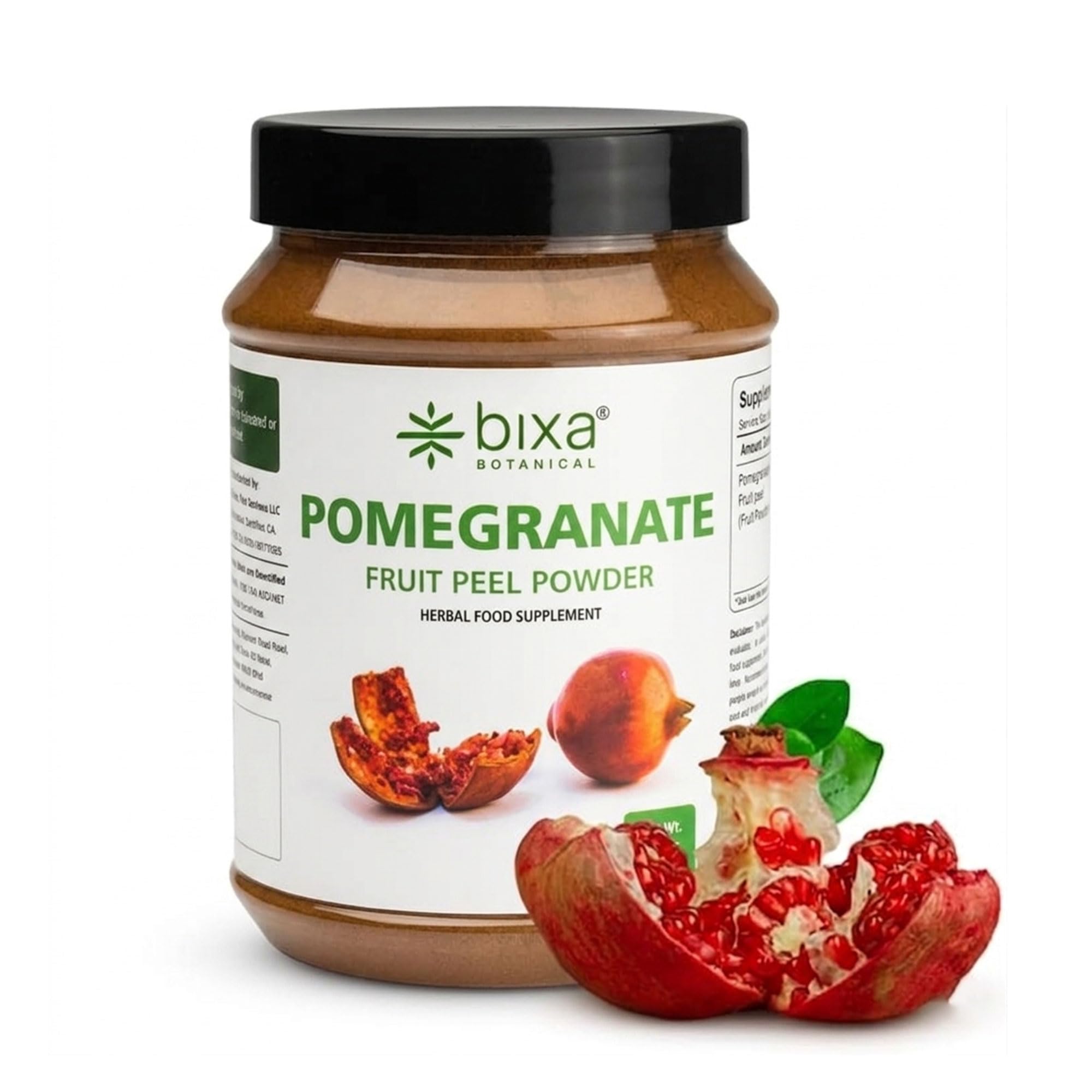 bixa BOTANICAL Pomegranate Peel Powder 200g front view