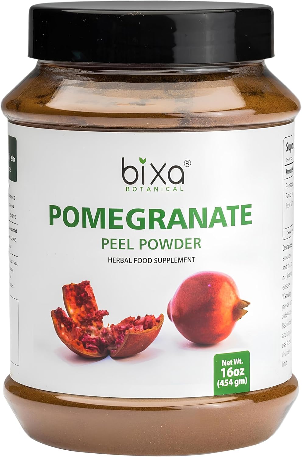 Bixa BOTANICAL Pomegranate Peel Powder 454g front view
