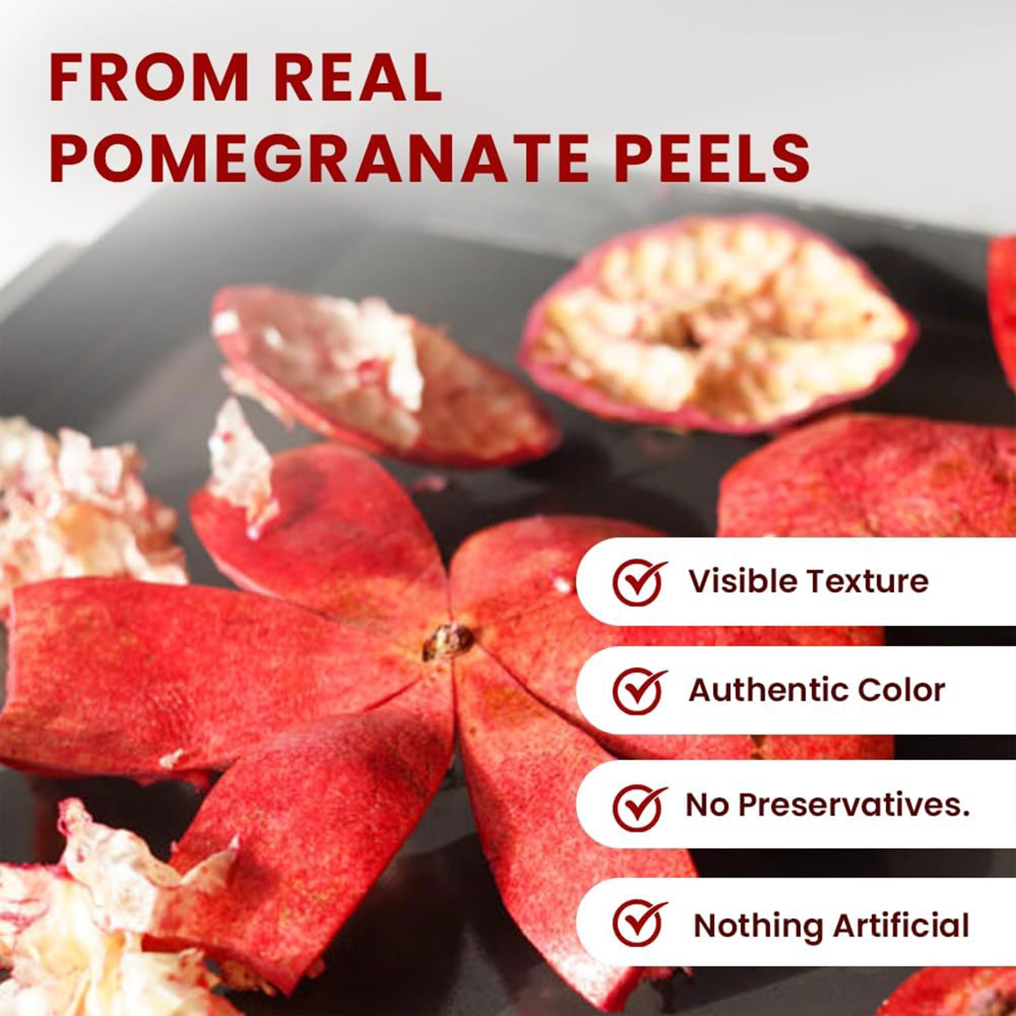 bixa BOTANICAL Pomegranate Peel Powder in a bowl