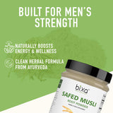 bixa BOTANICAL Safed Musli Powder scoop with powder