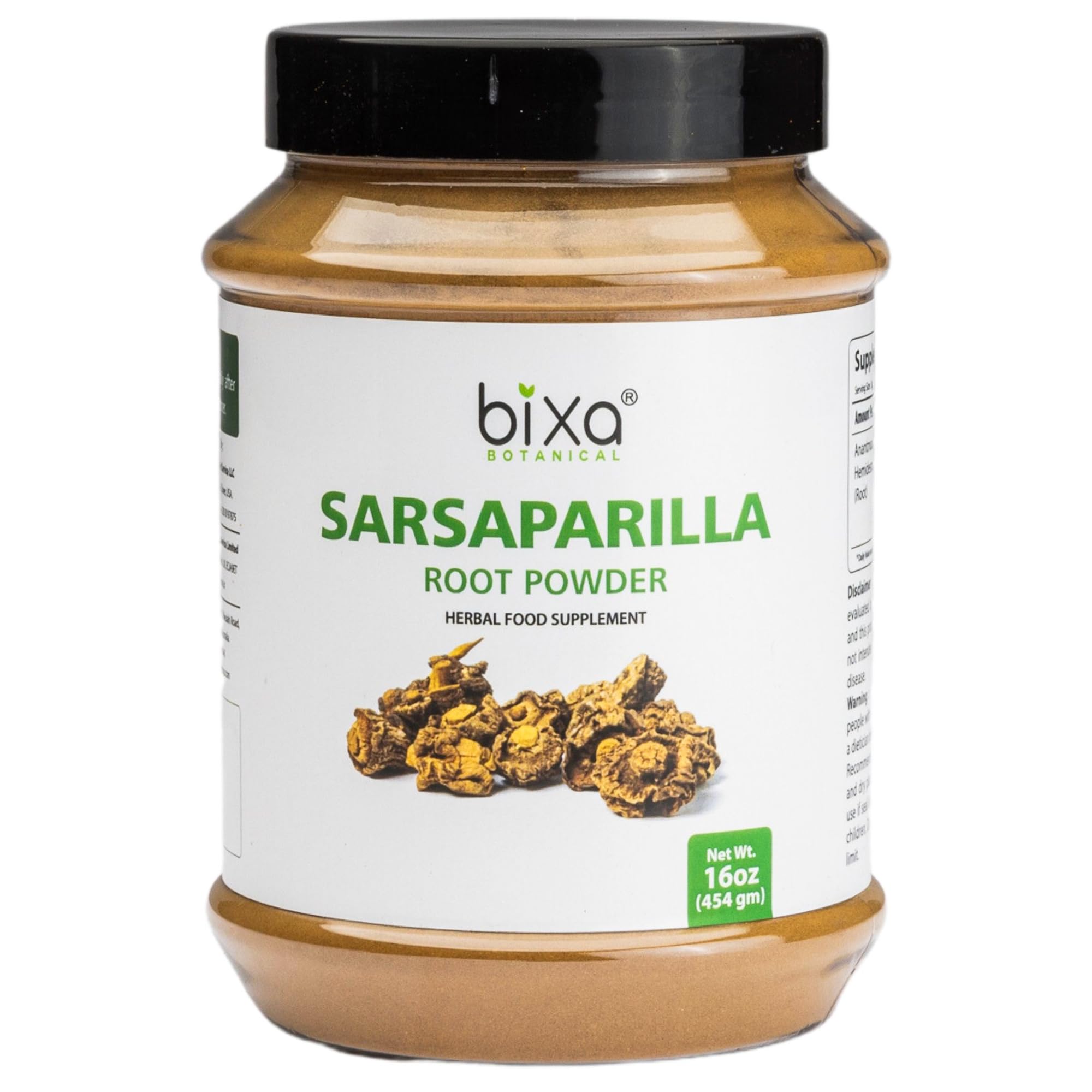bixa BOTANICAL Sarsaparilla Root Powder 454g front view