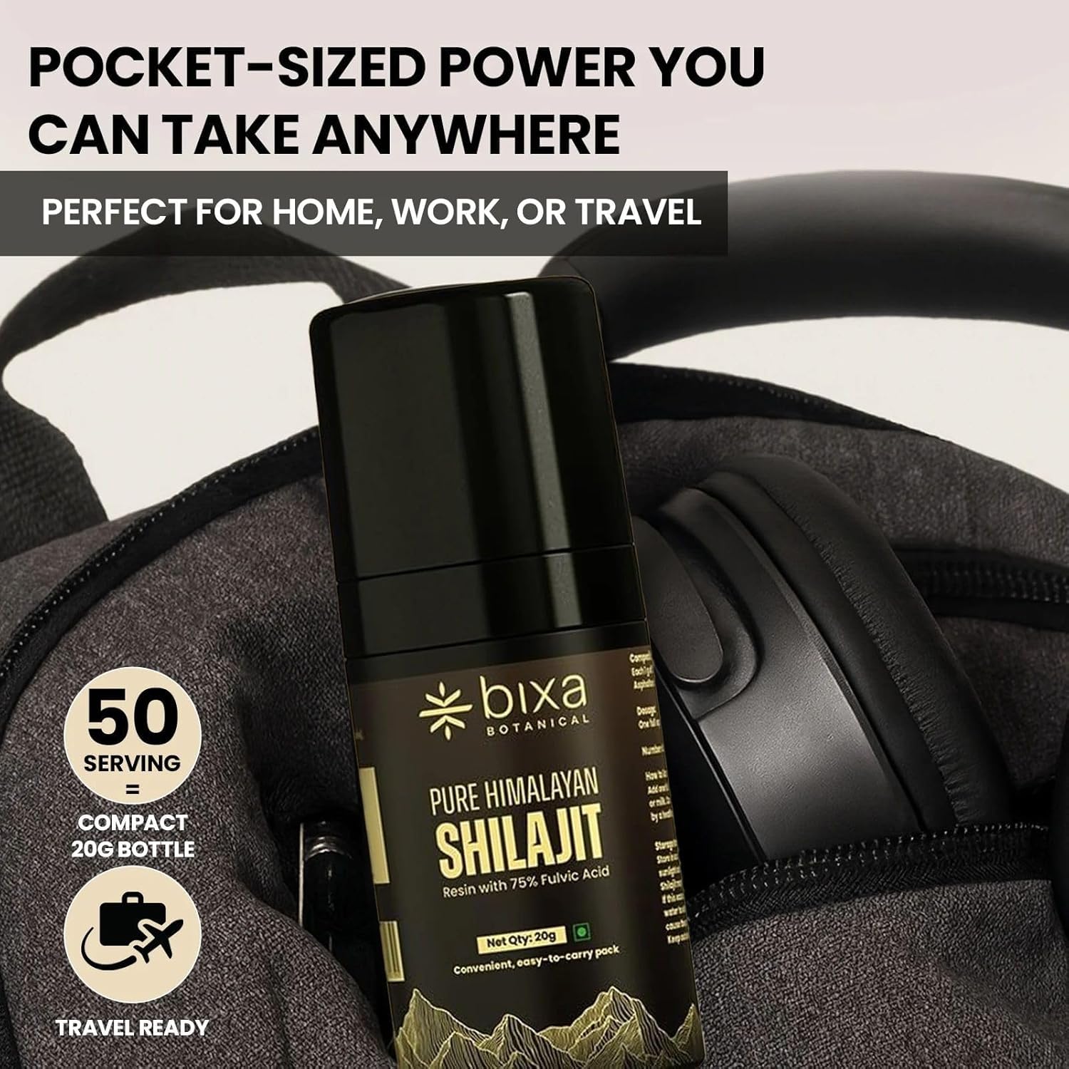 bixa BOTANICAL Shilajit Supplement with measuring pump