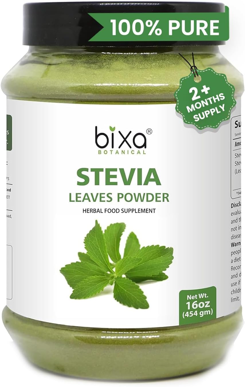 Bixa BOTANICAL Stevia Powder 517g front view with packaging