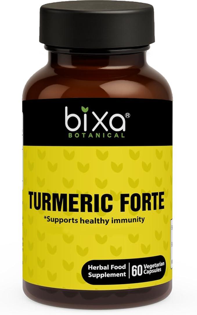 bixa BOTANICAL Turmeric Forte 60 Capsules front view