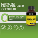 bixa BOTANICAL Turmeric Forte capsules close-up