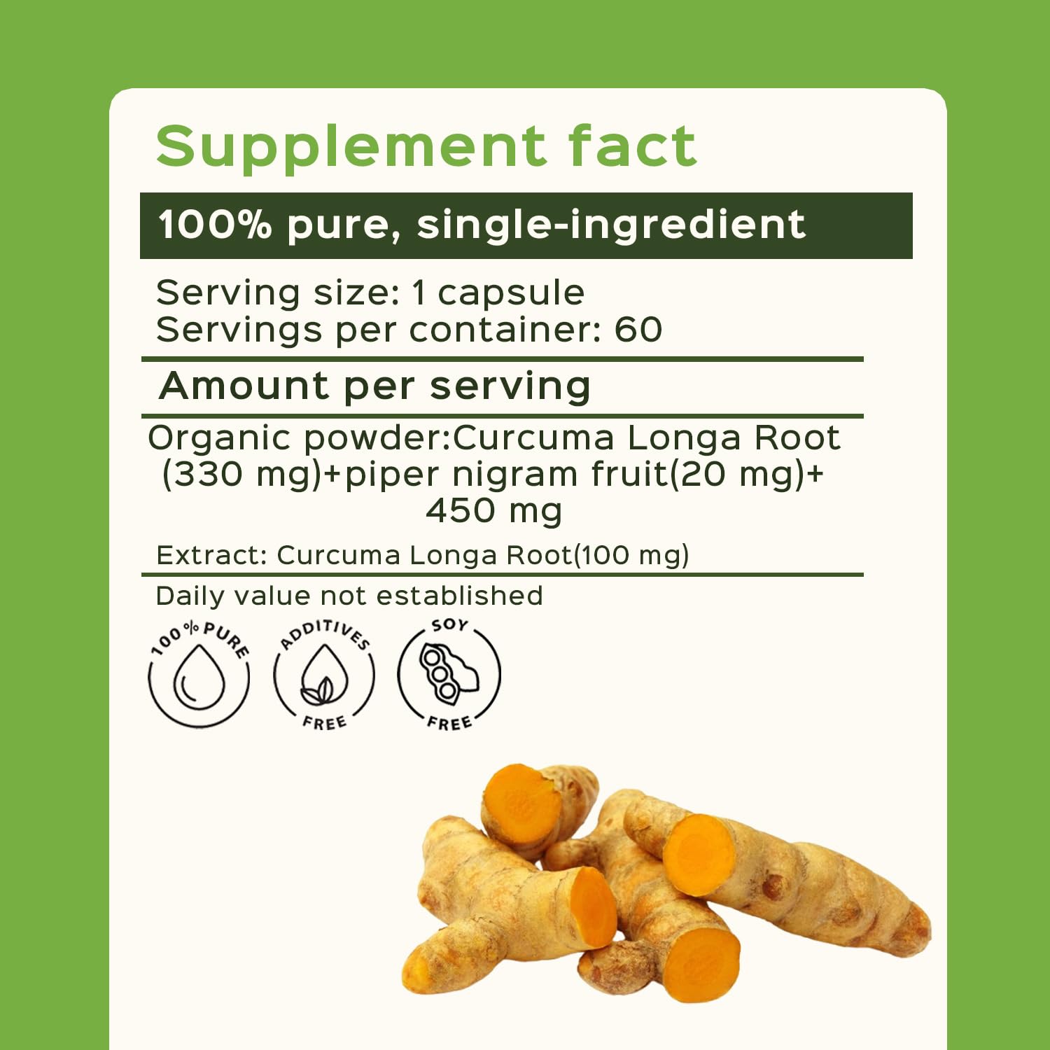 bixa BOTANICAL Turmeric Forte ingredients list
