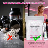 BIYODE Creatine Monohydrate supplement in a gym setting