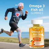 BIYODE Omega-3 Fish Oil Capsules lifestyle scene with a glass of water