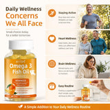 BIYODE Omega-3 Fish Oil Capsules with a measuring spoon for dosage