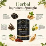 BIYODE Shilajit Gummies with a measuring spoon for dosage