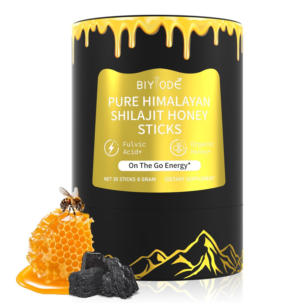 BIYODE Shilajit + Honey Sticks packaging front view