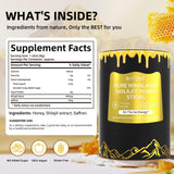 BIYODE Shilajit + Honey Sticks side view with nutritional information
