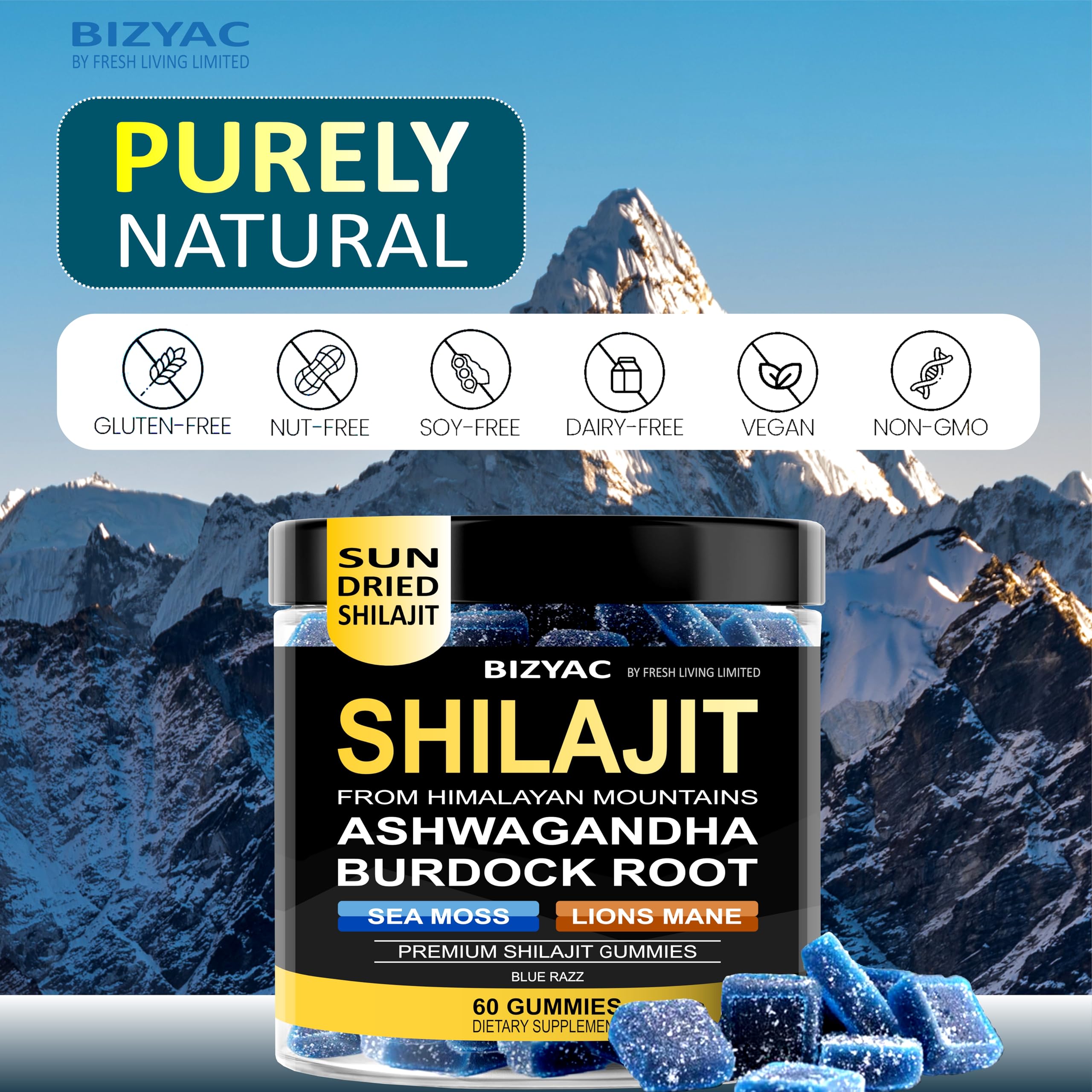 BIZYAC Shilajit Gummies ingredients list