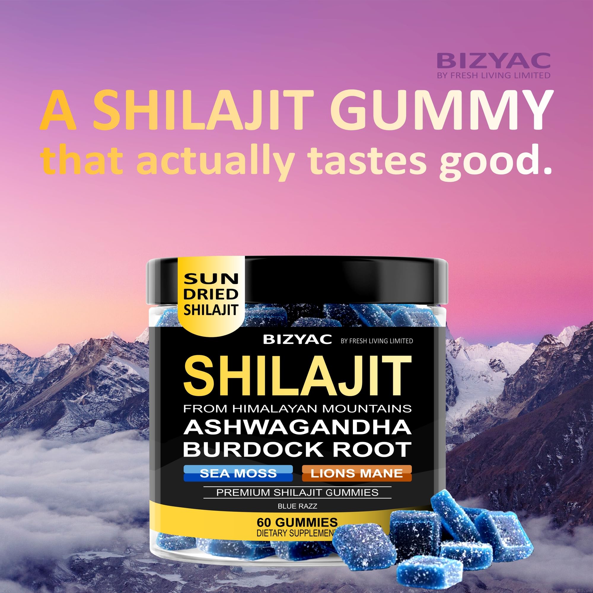 BIZYAC Shilajit Gummies nutritional information