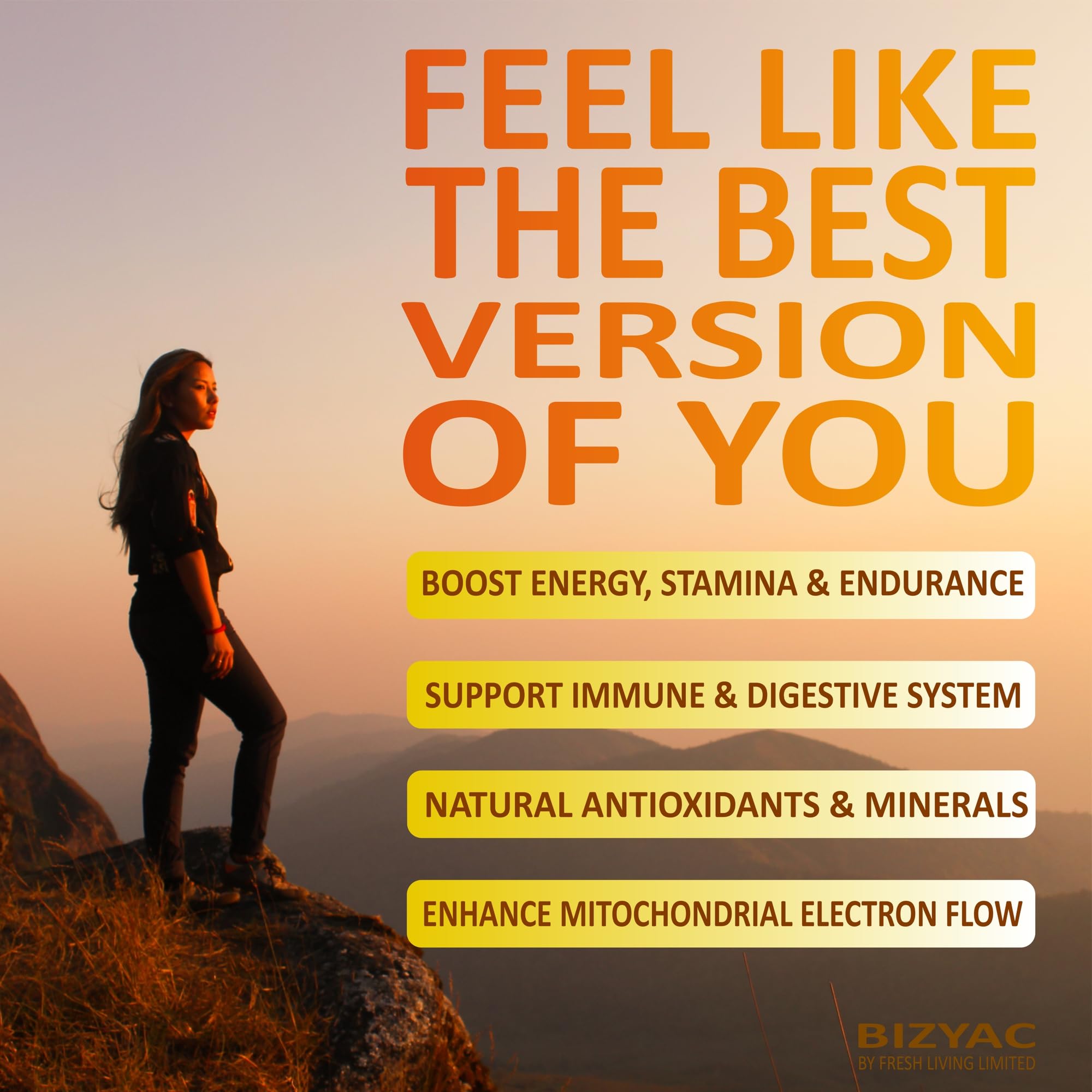 BIZYAC Shilajit Gummies with other herbal supplements
