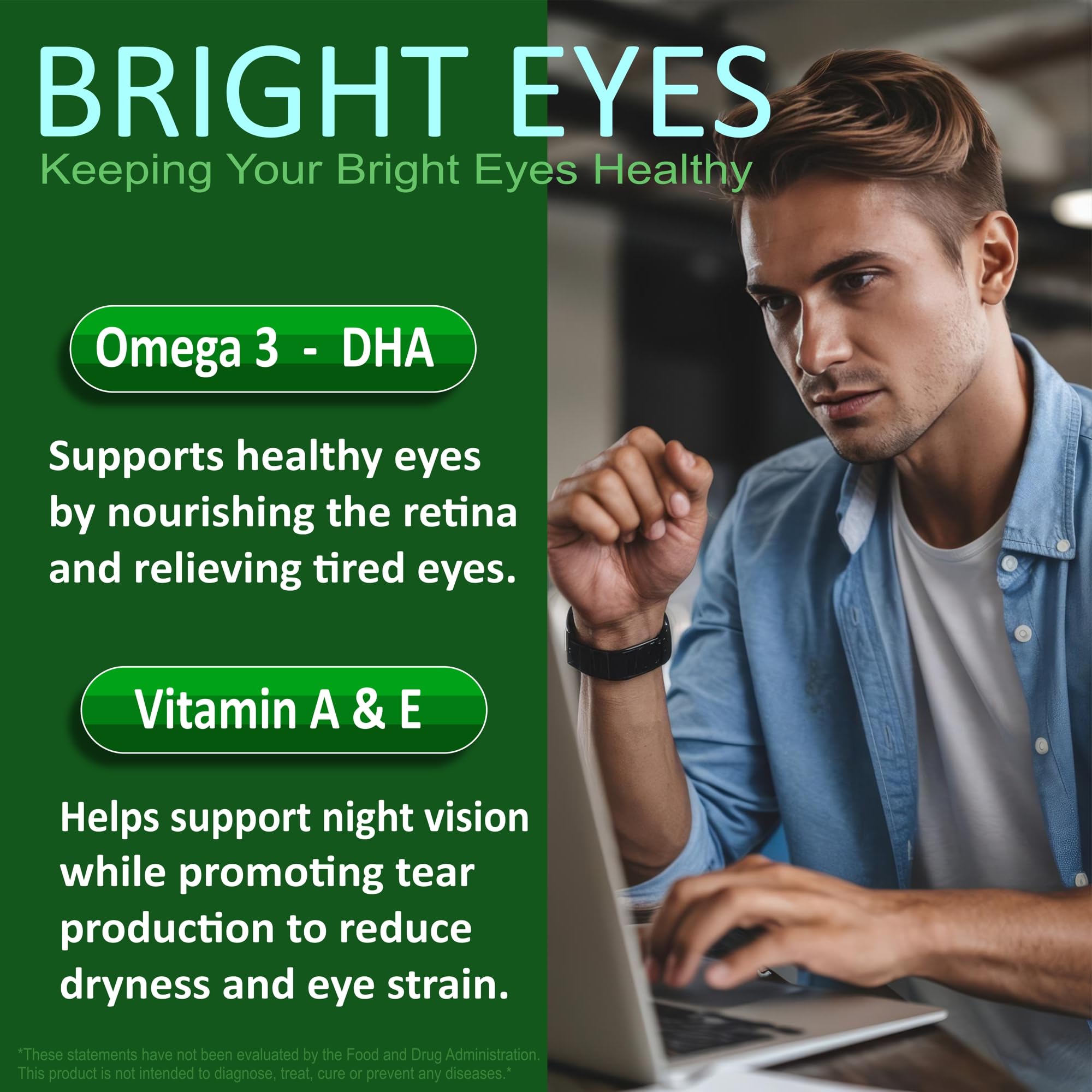 BIZYAC Vegan Omega-3 Algae Oil 1100mg on a wooden table