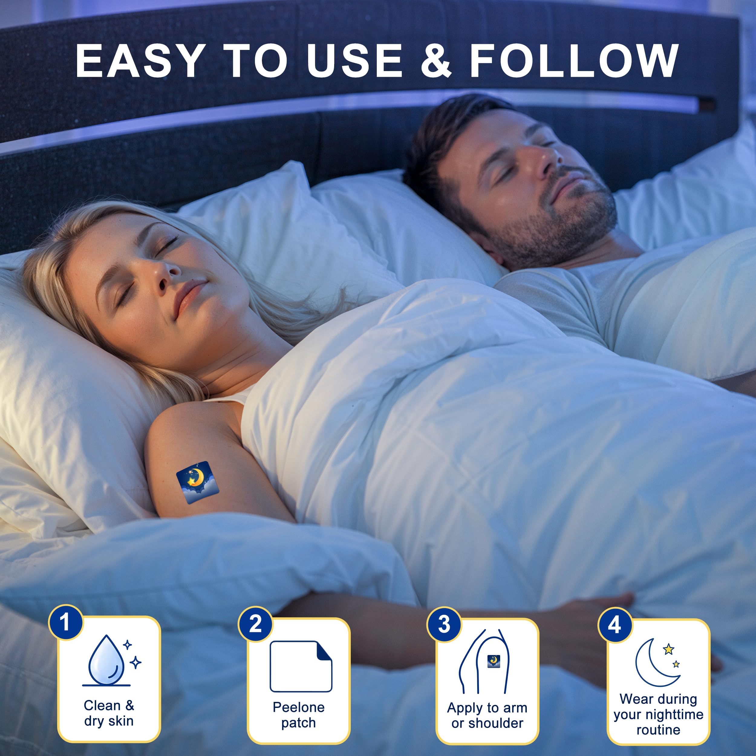 Bkafrem Sleep Patches displayed on a bedside table