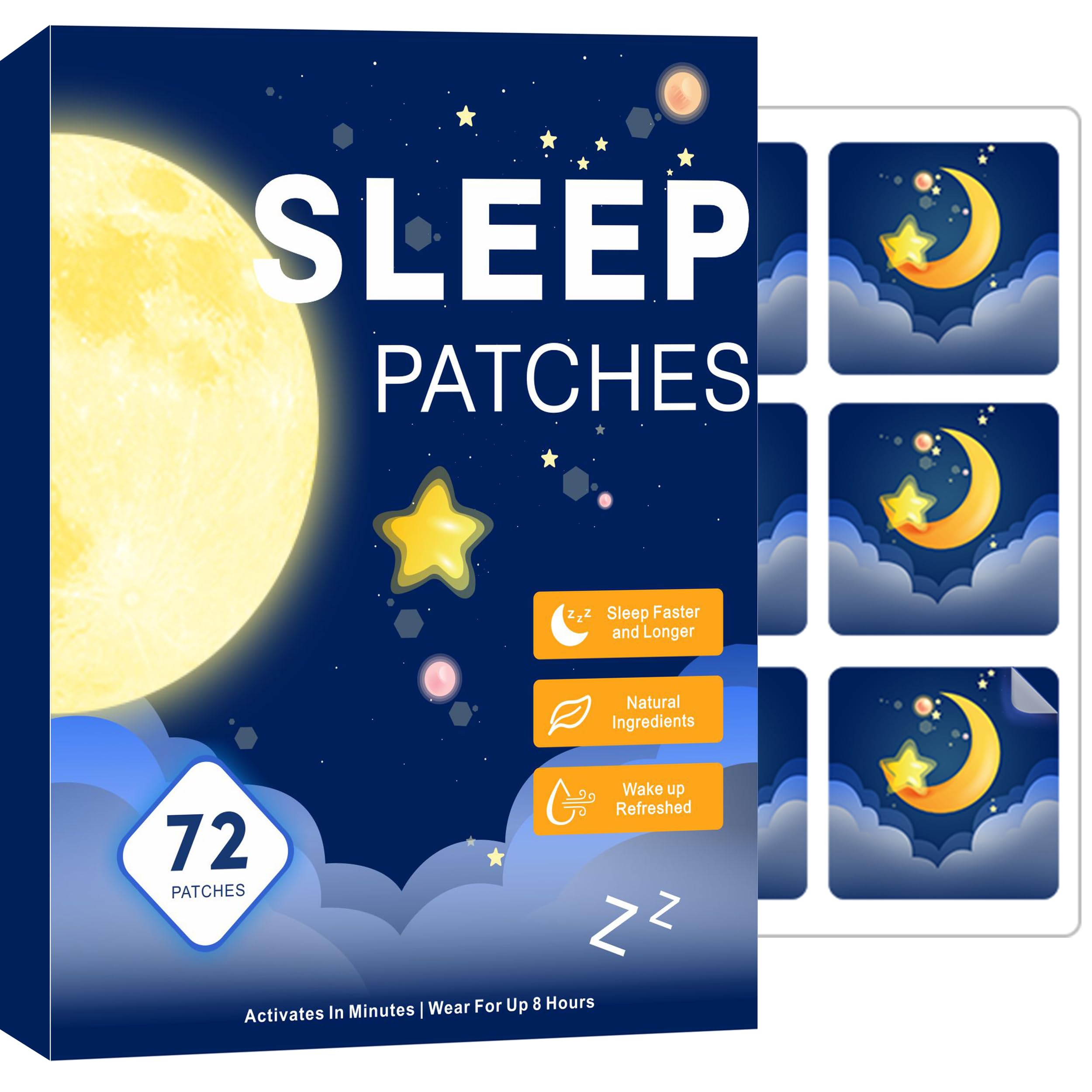 Bkafrem Sleep Patches for Adults front view with packaging