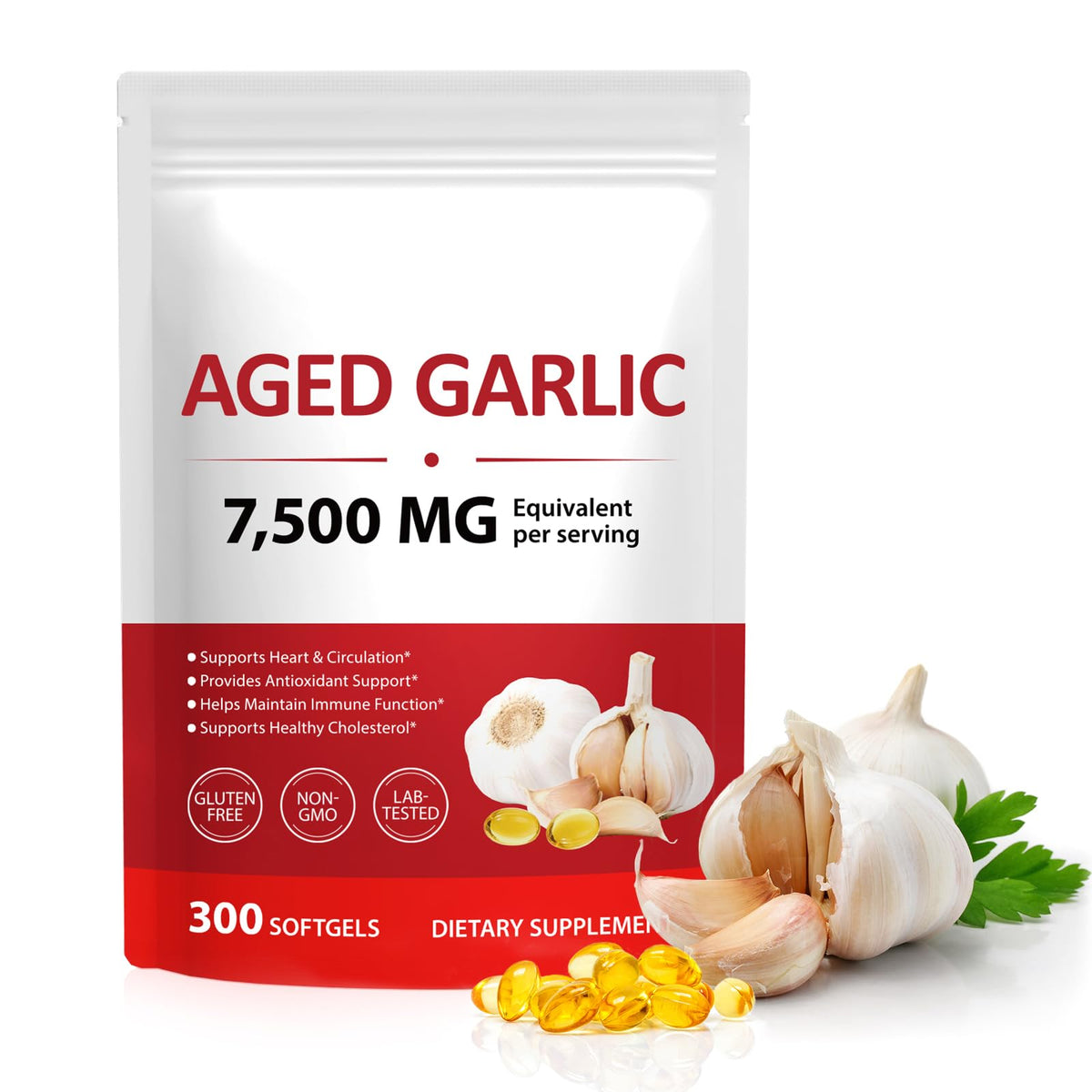 BKKTfBWK Garlic Supplement 15:1 Aged Extract front view