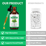 BKKTfBWK Organic Lemon Balm Extract Drops with tea