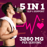 Black Forest 5 in 1 GLP-1 support supplement on a kitchen counter