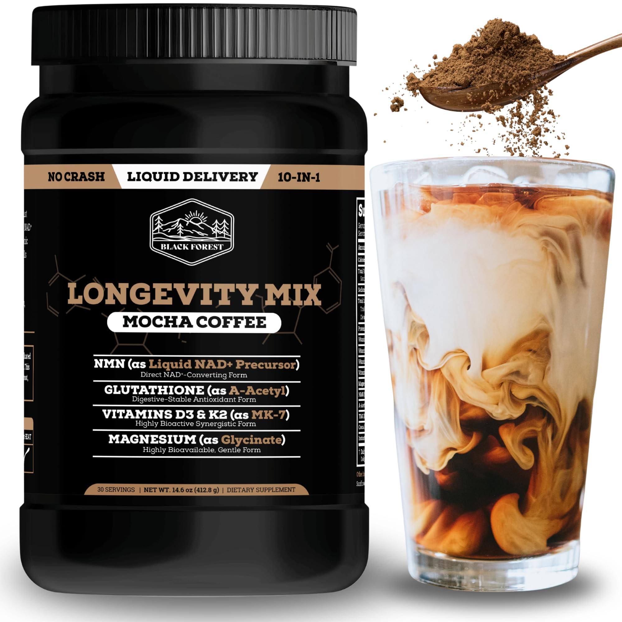 Black Forest Longevity Mix 10-in-1 Supplement front view