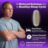 Black Forest Magnesium Sleep Aid displayed with a glass of water