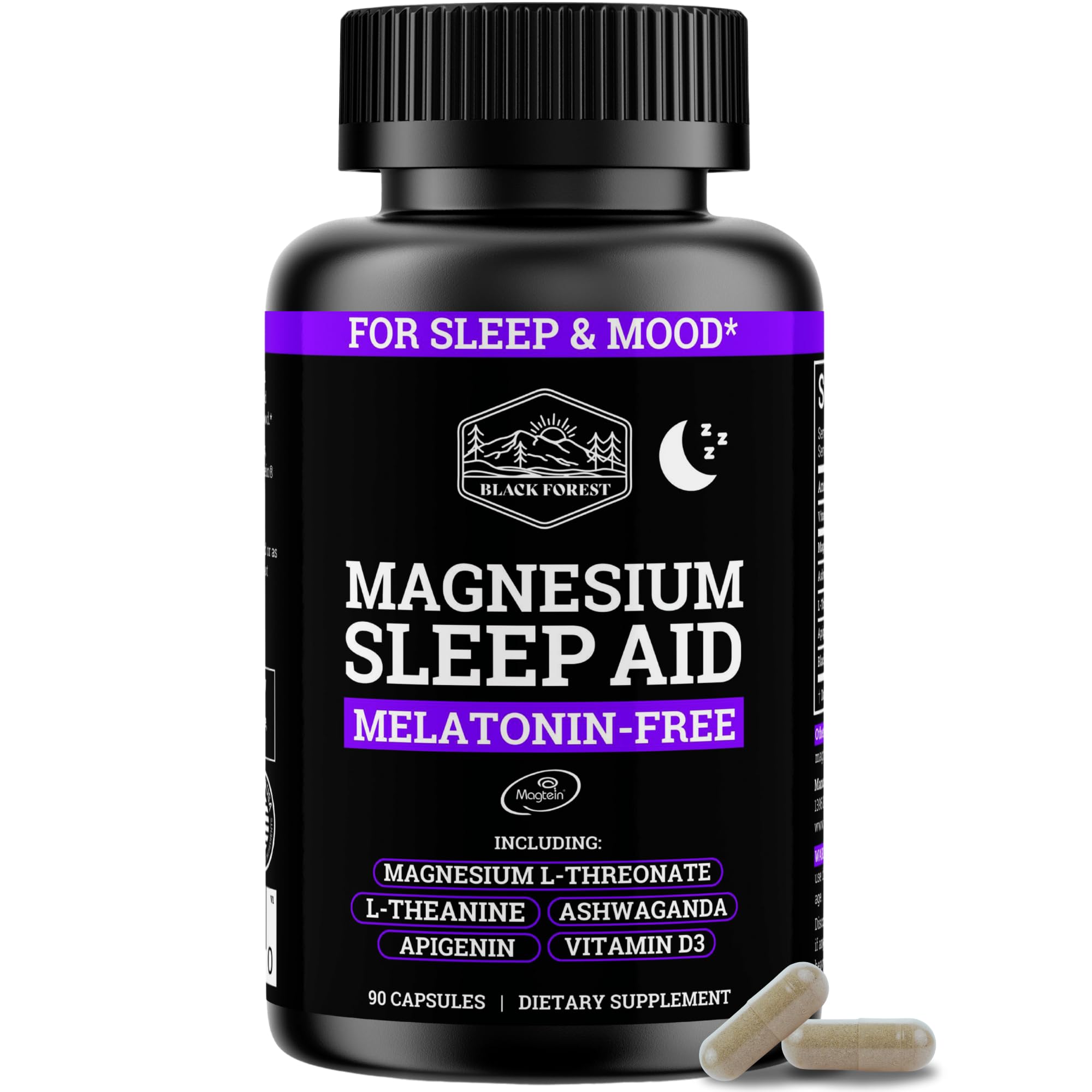 Black Forest Magnesium Sleep Aid front view packaging