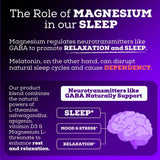 Black Forest Magnesium Sleep Aid side view with ingredients
