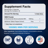 Black Forest NMN Supplement Capsules displayed with other supplements