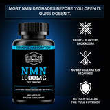 Black Forest NMN Supplement Capsules sealed bottle with cap