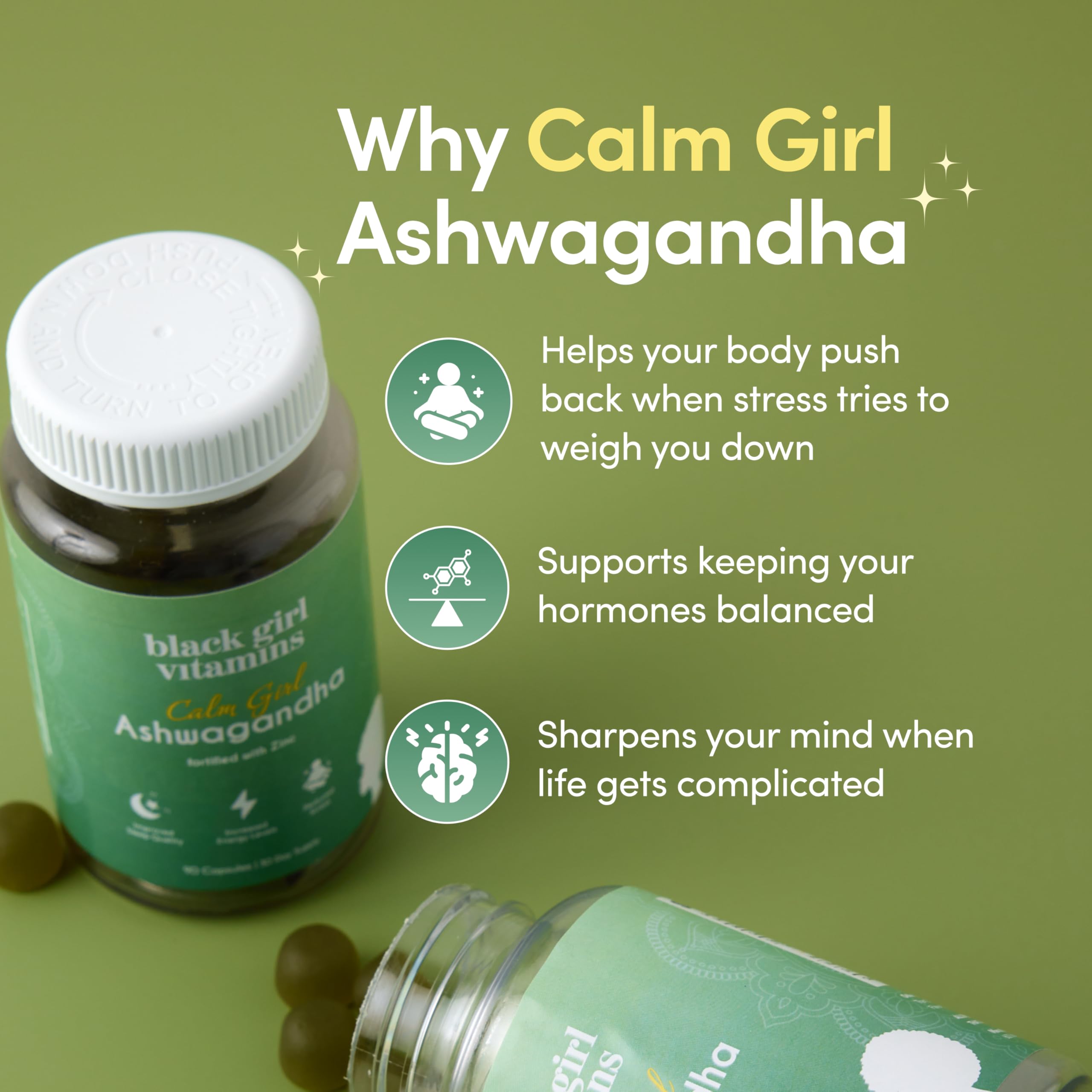 Black Girl Vitamins Ashwagandha + Zinc Gummies cherry flavour