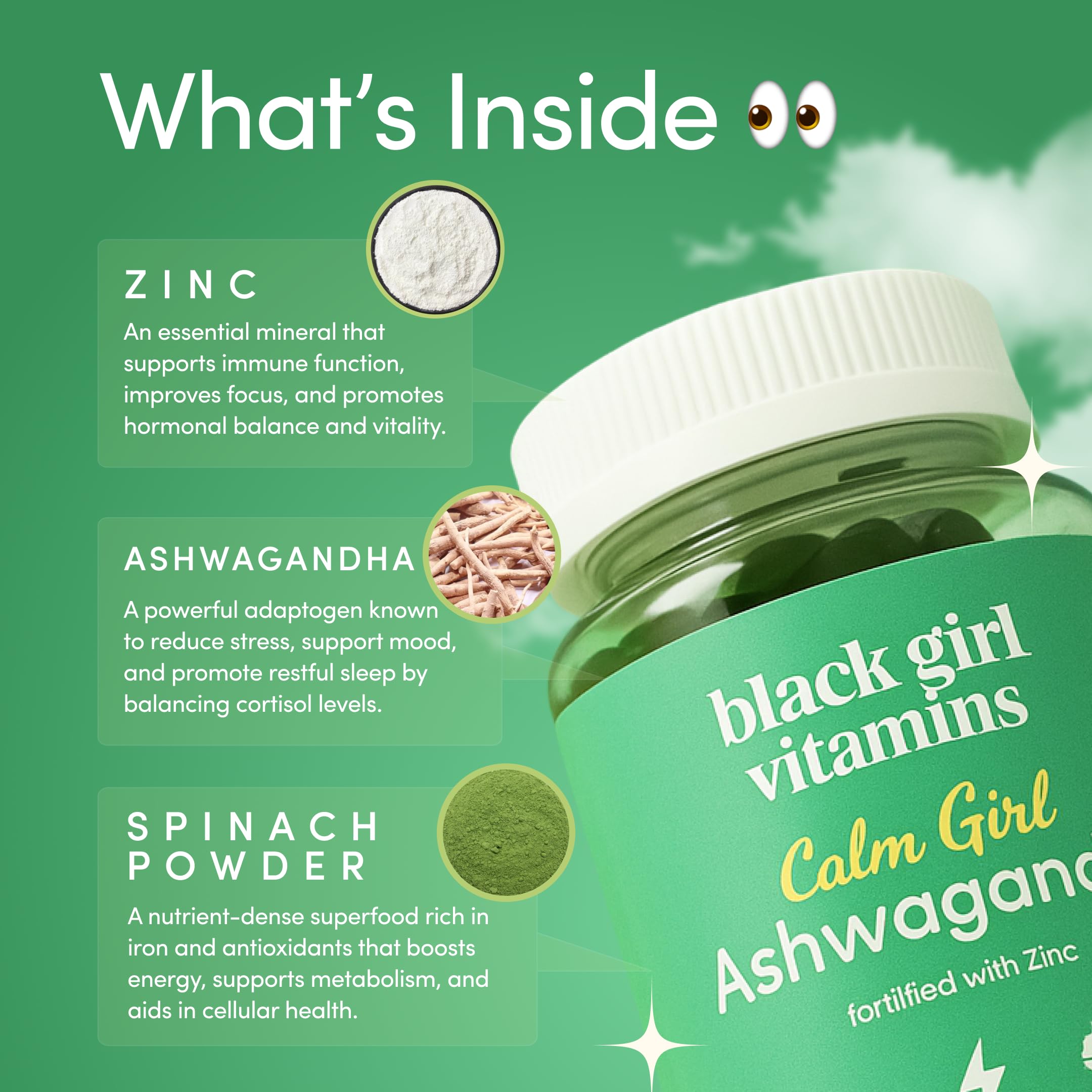Black Girl Vitamins Ashwagandha + Zinc Gummies packaging