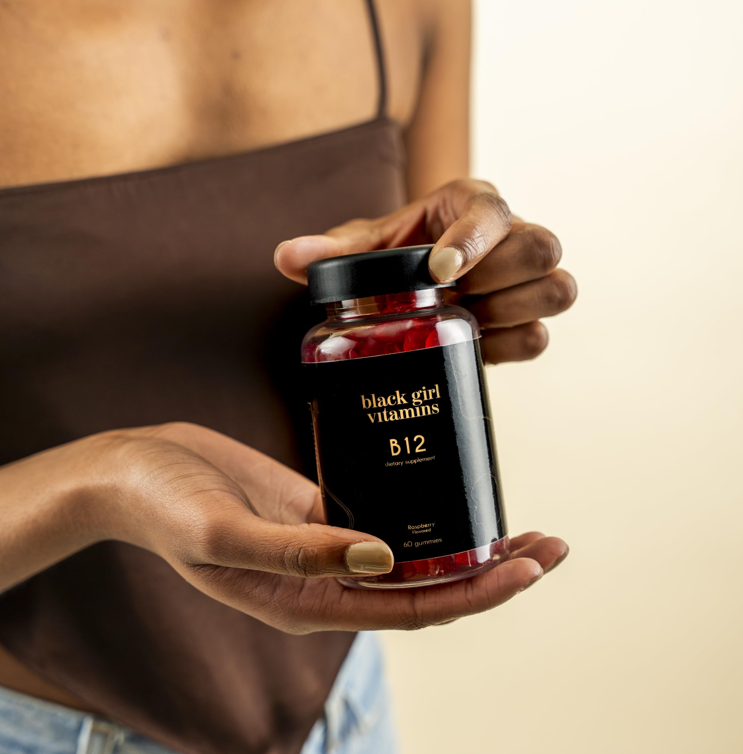 Black Girl Vitamins B12 Gummies in a lifestyle setting