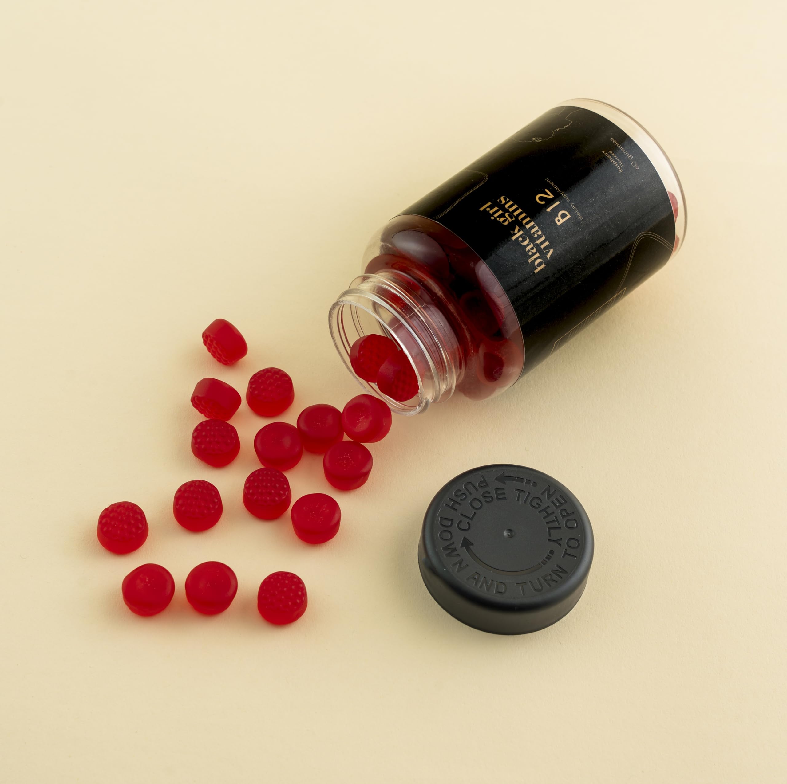 Black Girl Vitamins B12 Gummies showing gummy texture