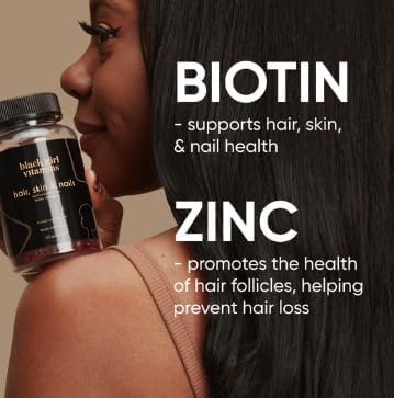 Black Girl Vitamins Biotin Gummies packaging showing 60 count