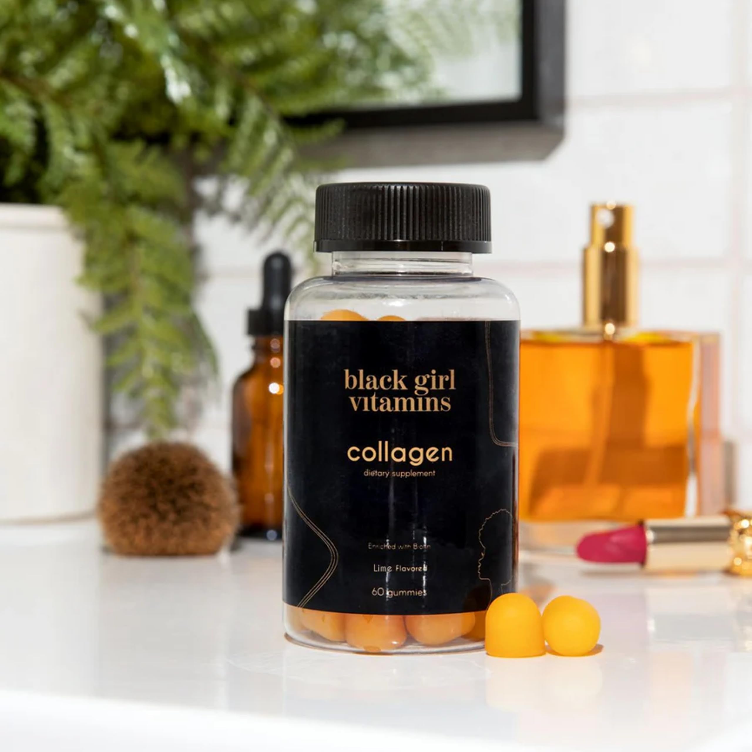 Black Girl Vitamins Collagen Gummies close-up of gummies