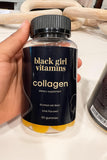 Black Girl Vitamins Collagen Gummies in a bowl with lime slices