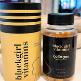 Black Girl Vitamins Collagen Gummies nutritional information on packaging