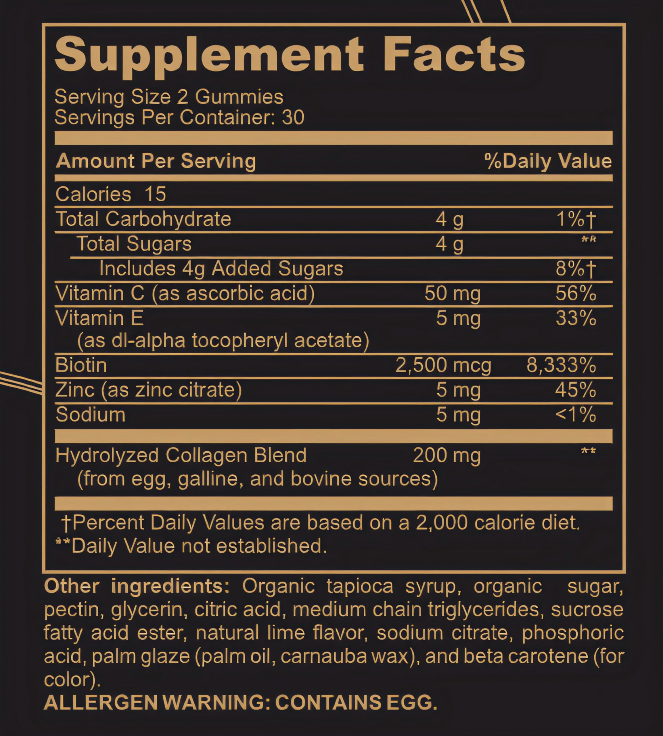 Black Girl Vitamins Collagen Gummies packaging side view