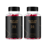 Black Girl Vitamins D3 Gummies front view with colourful packaging