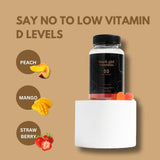 Black Girl Vitamins D3 Gummies side view with nutrition facts
