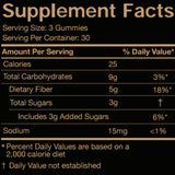 Black Girl Vitamins Daily Fibre Gummies side view with dosage information